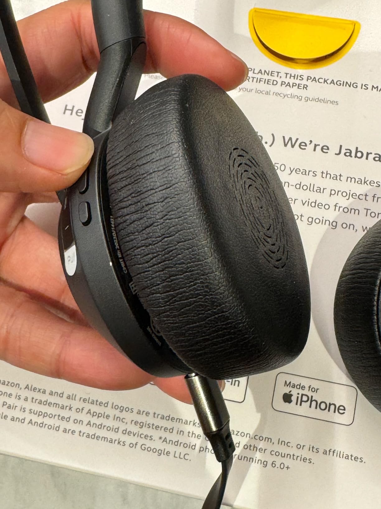 Jabra Evolve2 55 Stereo Wireless Headset - Features AirComfort Technology, Noise-Cancelling Mics & Active Noise Cancellation - MS Teams Certified, Works with Other Platforms - Black customer photo 2