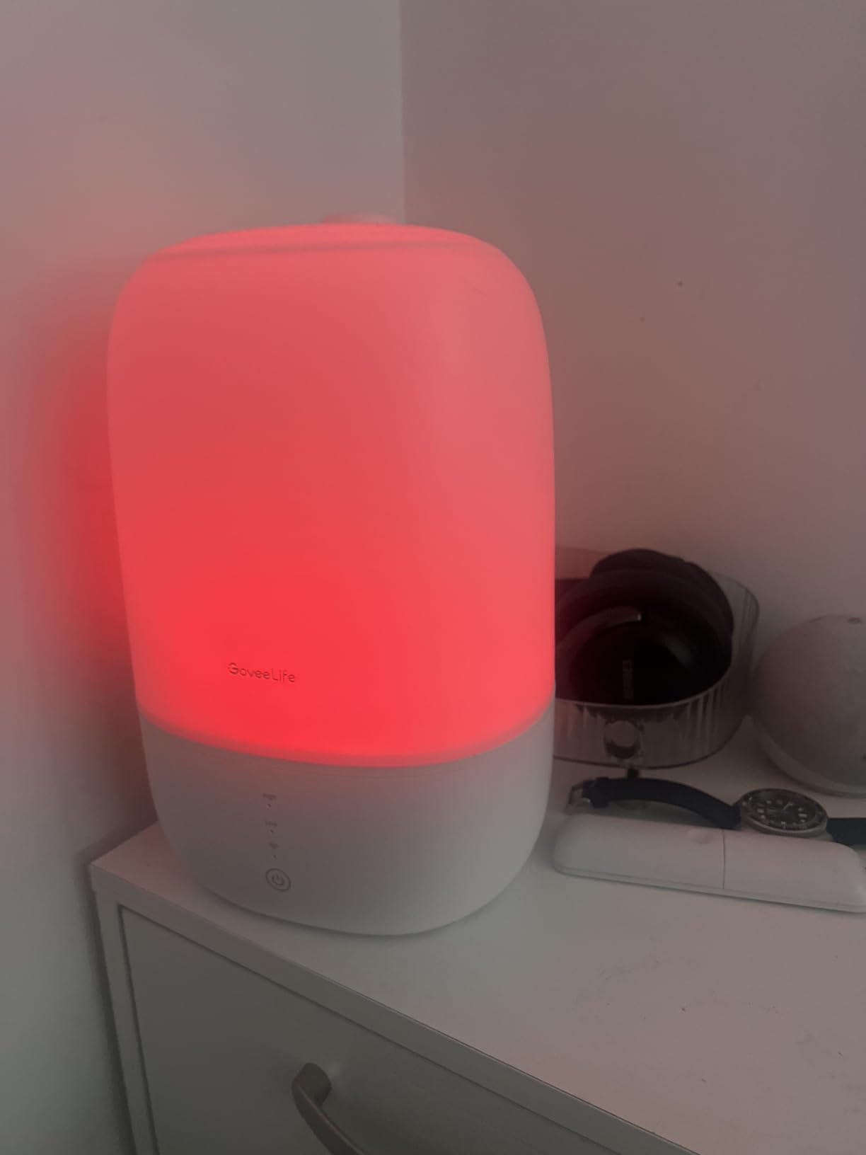 GoveeLife Smart Humidifiers for Bedroom, 3L Top Fill Cool Mist Humidifiers with Essential Oil Diffuser, Humidity Control, WiFi Air Humidifier with Night Light, for Baby, Plants, Home, Work with Alexa customer photo 1