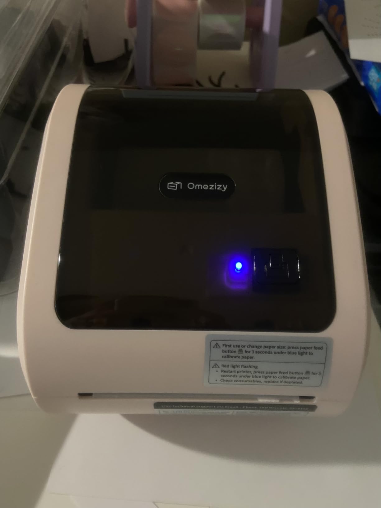 Bluetooth Shipping Label Printer 4x6 - D520BT Thermal Label Printer for Small Business, Thermal Printers with Built-in Label Holder, Compatible with USPS, Tiktok, Amazon customer photo 1