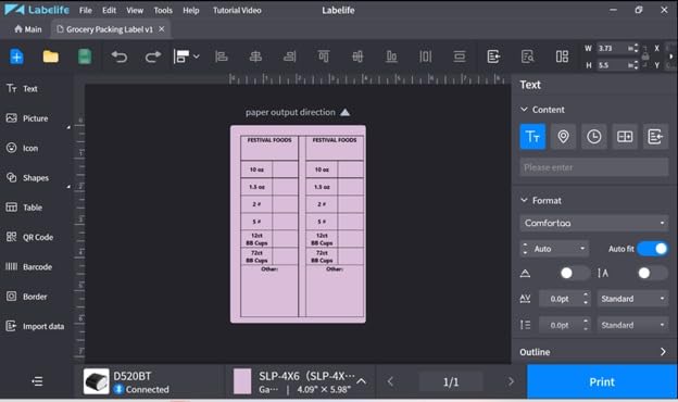 Bluetooth Shipping Label Printer 4x6 - D520BT Thermal Label Printer for Small Business, Thermal Printers with Built-in Label Holder, Compatible with USPS, Tiktok, Amazon customer photo 2