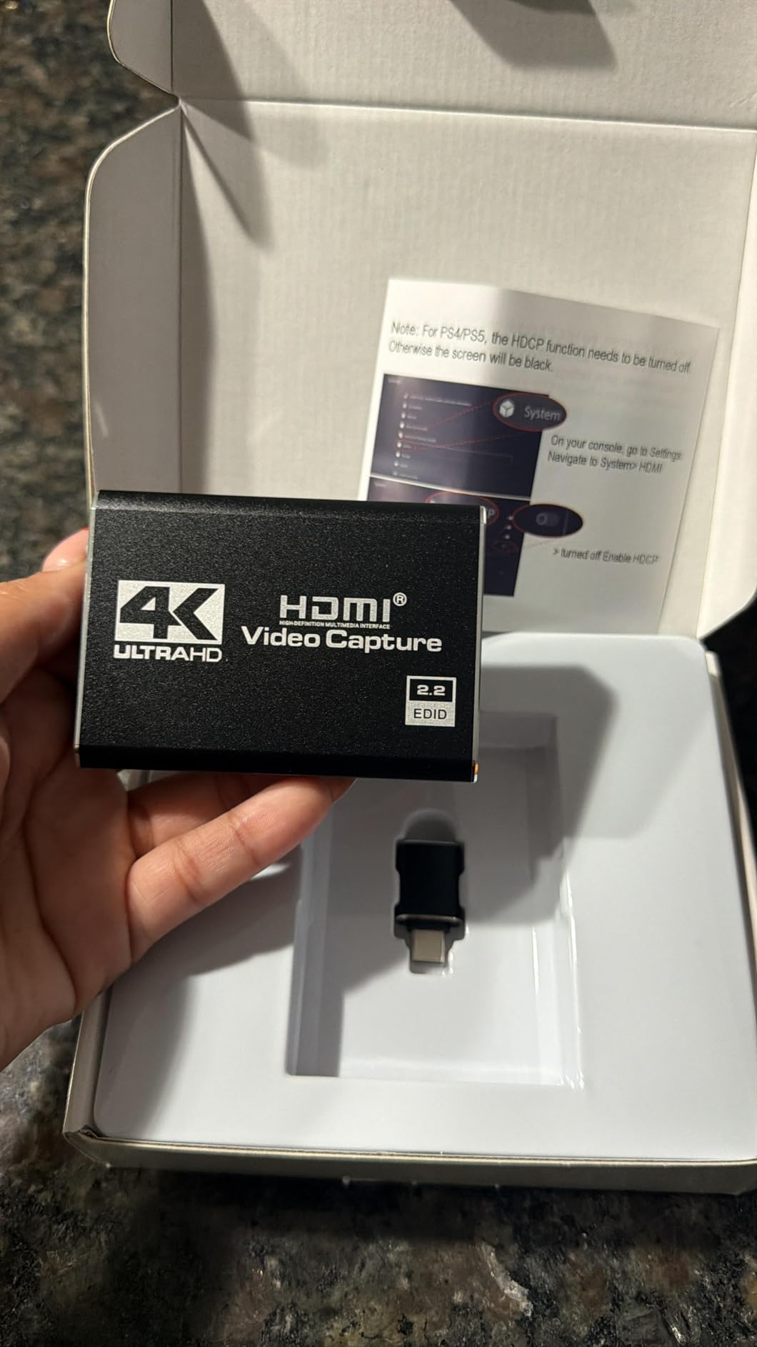 4K HDMI Capture Card USB 3.0 - 1080P 60FPS Gaming & Streaming Video Capture Card with HDMI Loop-Out, Plug & Play, Low-Latency Recording for PS5/PS4/Xbox/Switch/OBS/PC/Mac customer photo 2