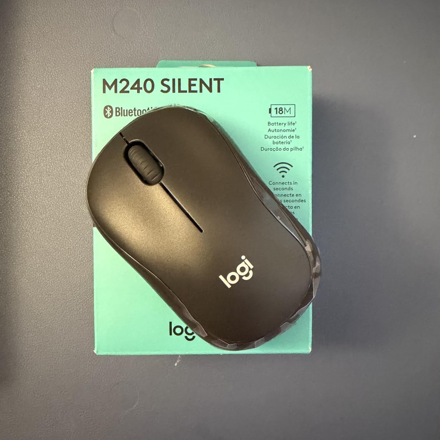 Logitech M240 Silent Bluetooth Mouse, Wireless, Compact, Portable customer photo 2