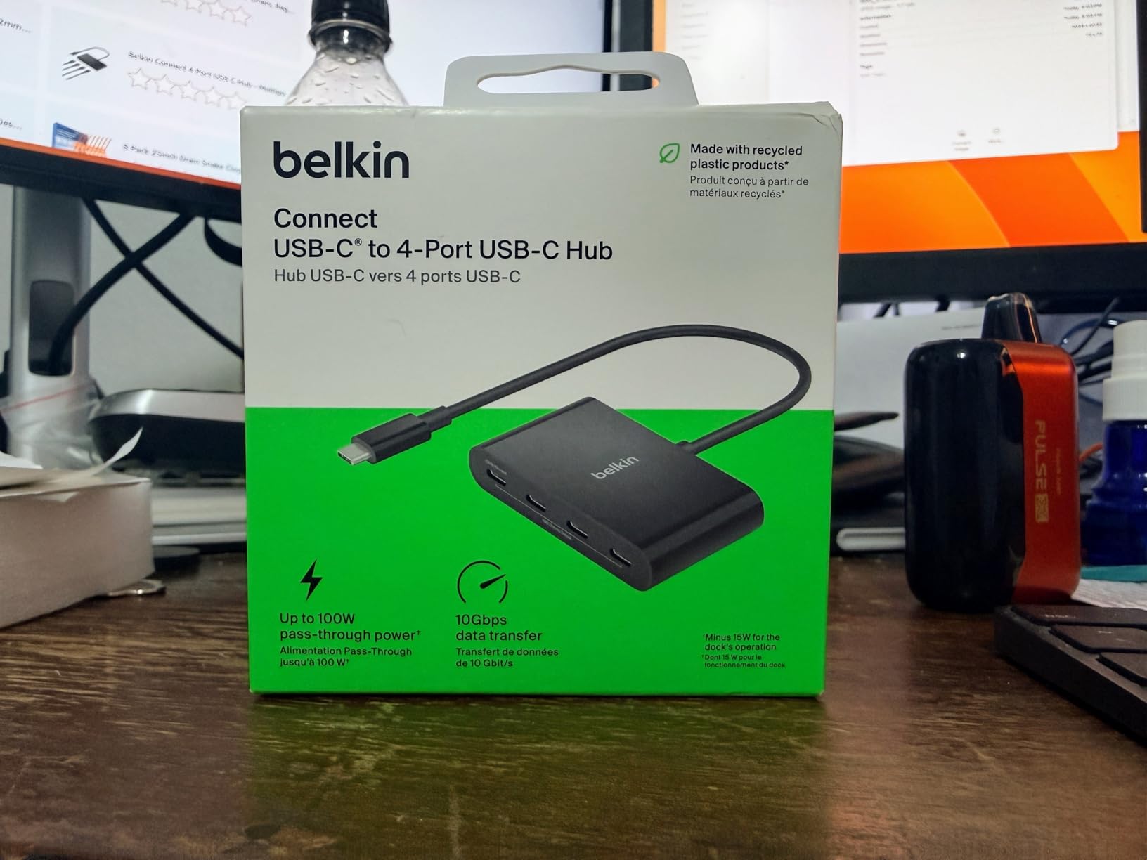 Belkin Connect 4-Port USB-C Hub - USB C Hub Multiport Adapter Dongle with 4 USB-C 3.2 Gen 2 Ports - High-Speed 10G Data Transfer for Laptop, MacBook, iPad, PC, and More - 100W PD customer photo 2