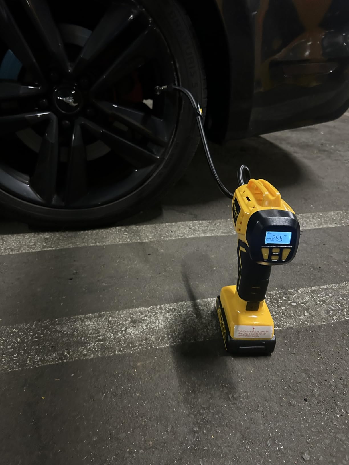 KeenPower Tire Inflator Portable Air Compressor - Super Fast - 21V Rechargeable Battery Powered Handheld 160PSI Tire Inflator, Dual Power Supply Modes, Portable Air Pump for Car Motorcycle E-Bike customer photo 1