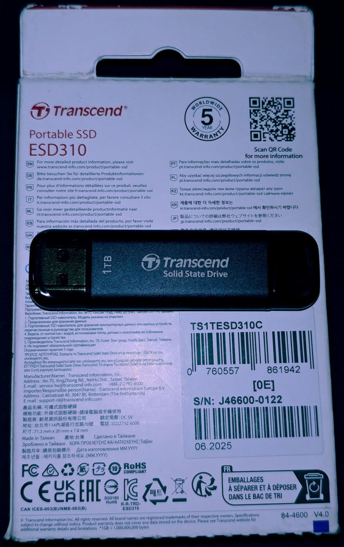 Transcend ESD310 256GB External SSD, Up to 1,050MB/s, Dual USB Flash Drive for iPhone/iPad/Mac/Windows, Android/Tablet/PC, USB 3.2 Gen 2 Thumb Drive Photo Stick, 2-in-1 Type C &Type A Memory Stick customer photo 2