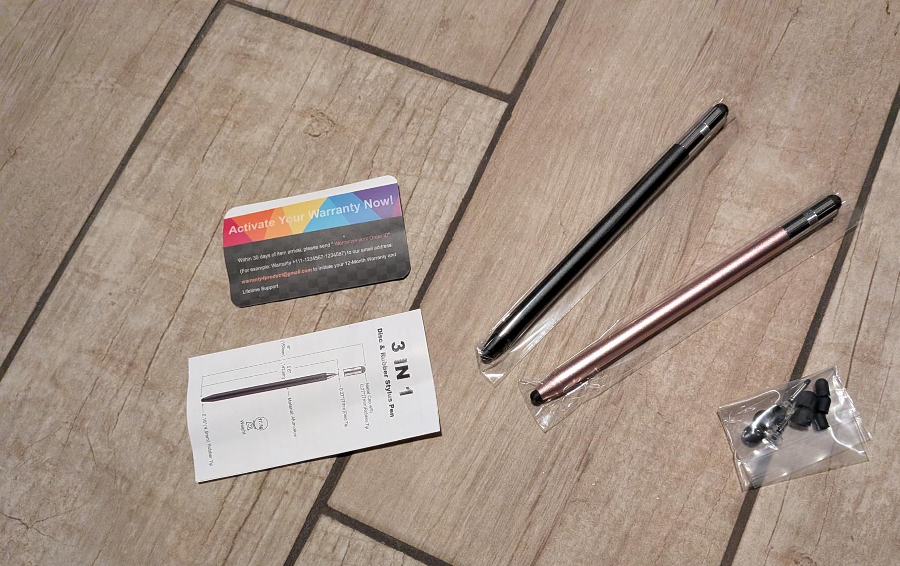 MEKO 3 in 1 Stylus Pens for Touch Screens, High Sensitivity & Precision Capacitive Stylus for Apple iPad iPhone Tablets Samsung Galaxy All Universal Touchscreen Devices (2 Pack-Black/Rose Gold) customer photo 1