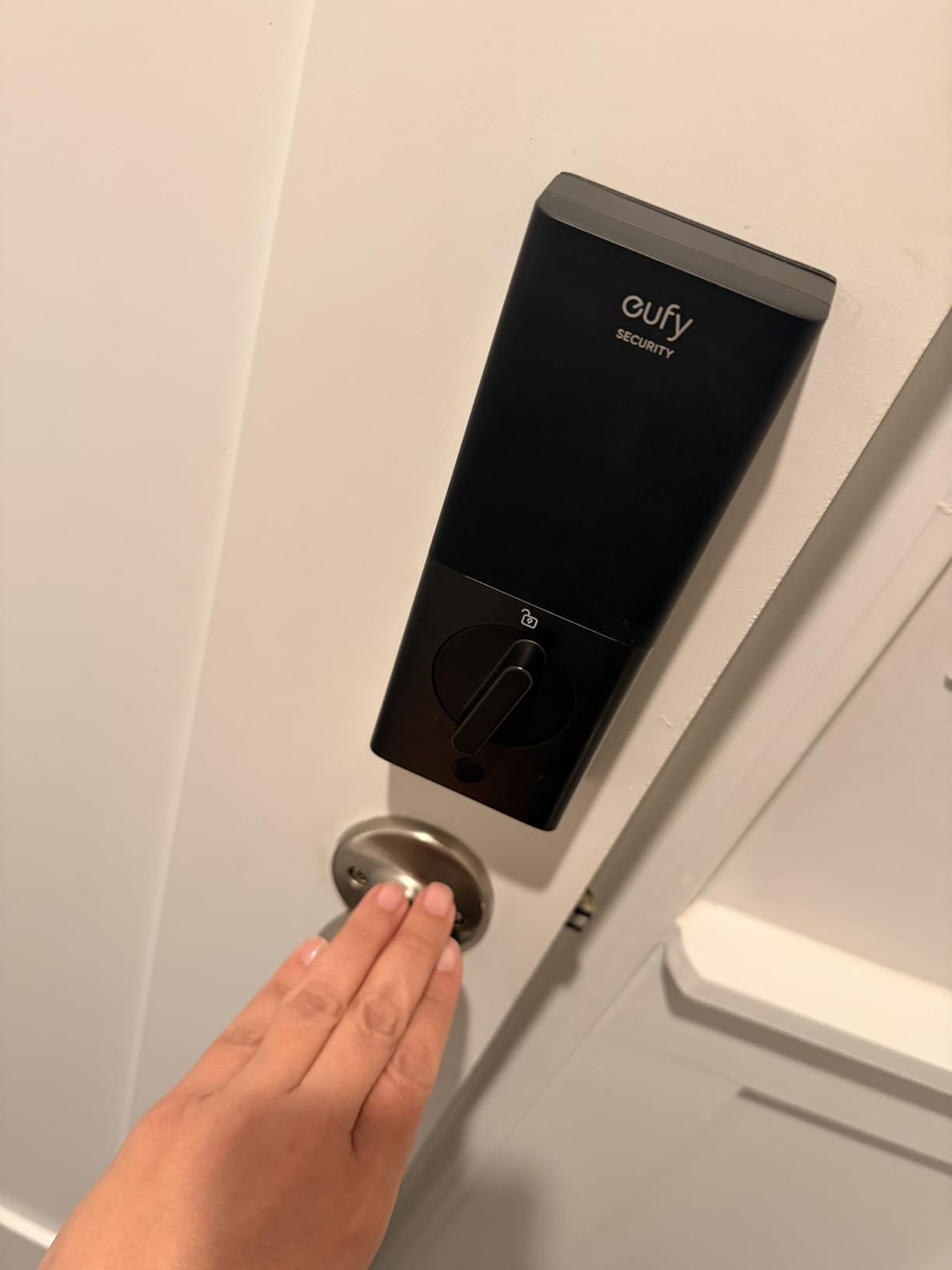 eufy Security Smart Lock C220, Fingerprint Keyless Entry Door Lock, Built-in Wi-Fi, App Remote Control, Front Door Smart Lock Deadbolt, 8 Months Battery, Reliable Power, IP53 Waterproof, BHMA Grade 3 customer photo 2