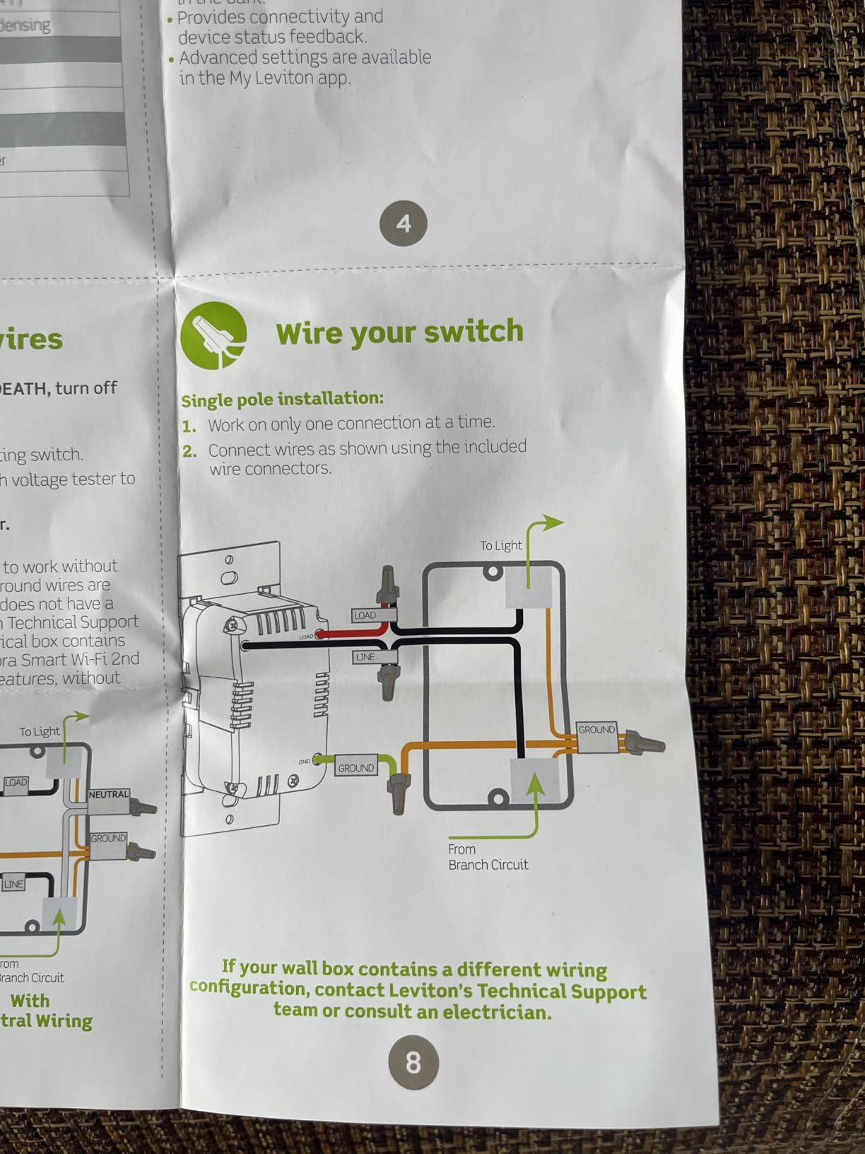 Leviton No-Neutral Decora Smart Switch, Requires MLWSB Wi-Fi Bridge to Work with My Leviton, Alexa, Google Assistant, Apple Home/Siri & Wire-Free 3-Way DN15S-1RW, White customer photo 1