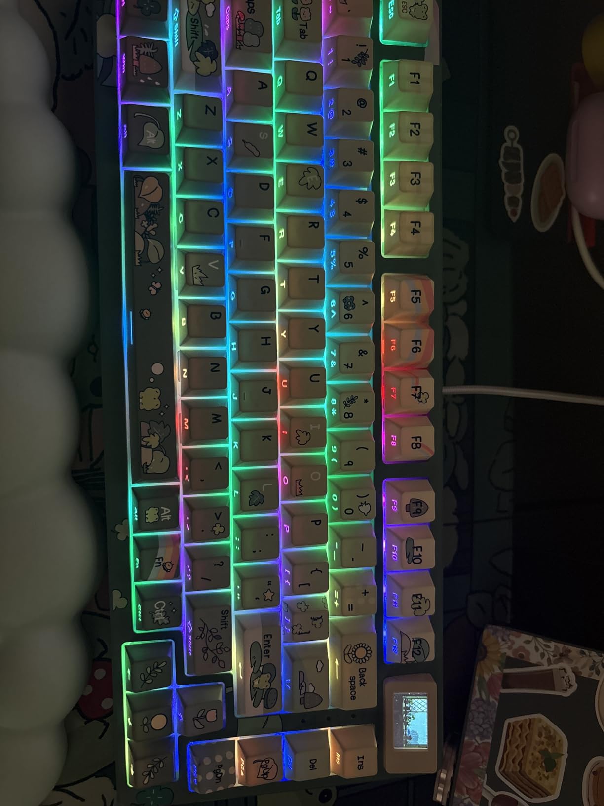 Womier SK80 75% Keyboard with Color Multimedia Display Mechanical Gaming Keyboard Creamy Sound, Wired Hot Swappable Gasket Mount RGB Custom Key Board, Pre-lubed Stabilizer for Mac/Win customer photo 1