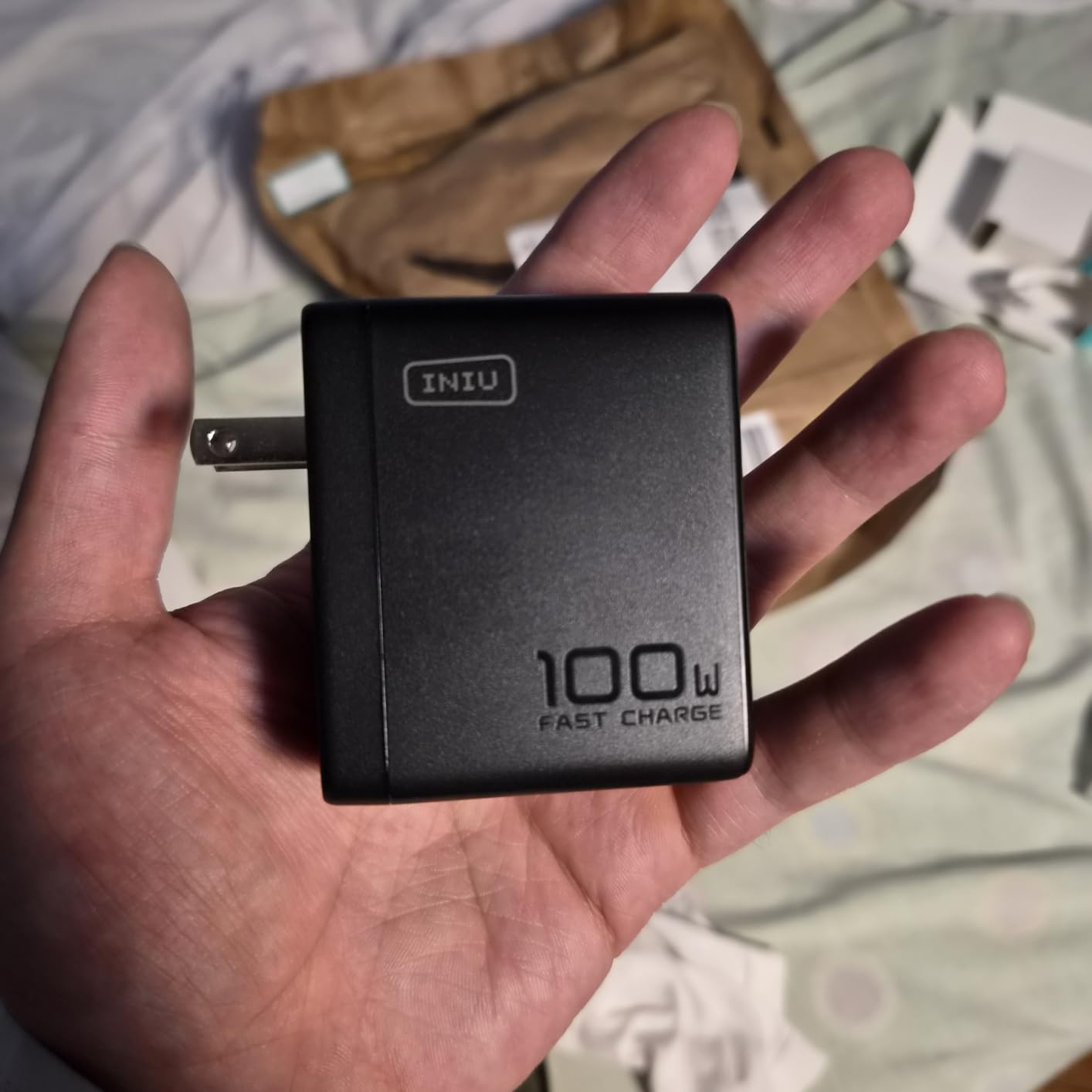 INIU for MacBook Pro Charger, 100W GaN Tech Fast Charging, 3-Port Compact Foldable Charger with USB C Cable, Power Adapter for Mac Book, iPhone 17, Samsung S25, Switch, Photographers, Outdoor, Travel customer photo 1