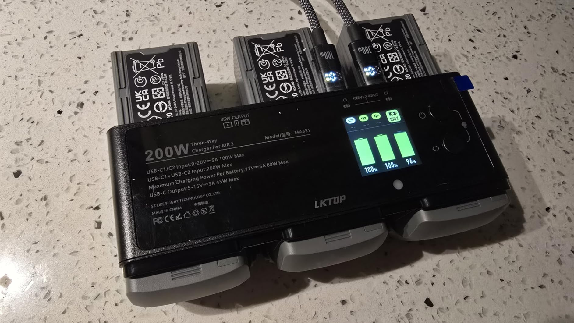 INIU for MacBook Pro Charger, 100W GaN Tech Fast Charging, 3-Port Compact Foldable Charger with USB C Cable, Power Adapter for Mac Book, iPhone 17, Samsung S25, Switch, Photographers, Outdoor, Travel customer photo 2