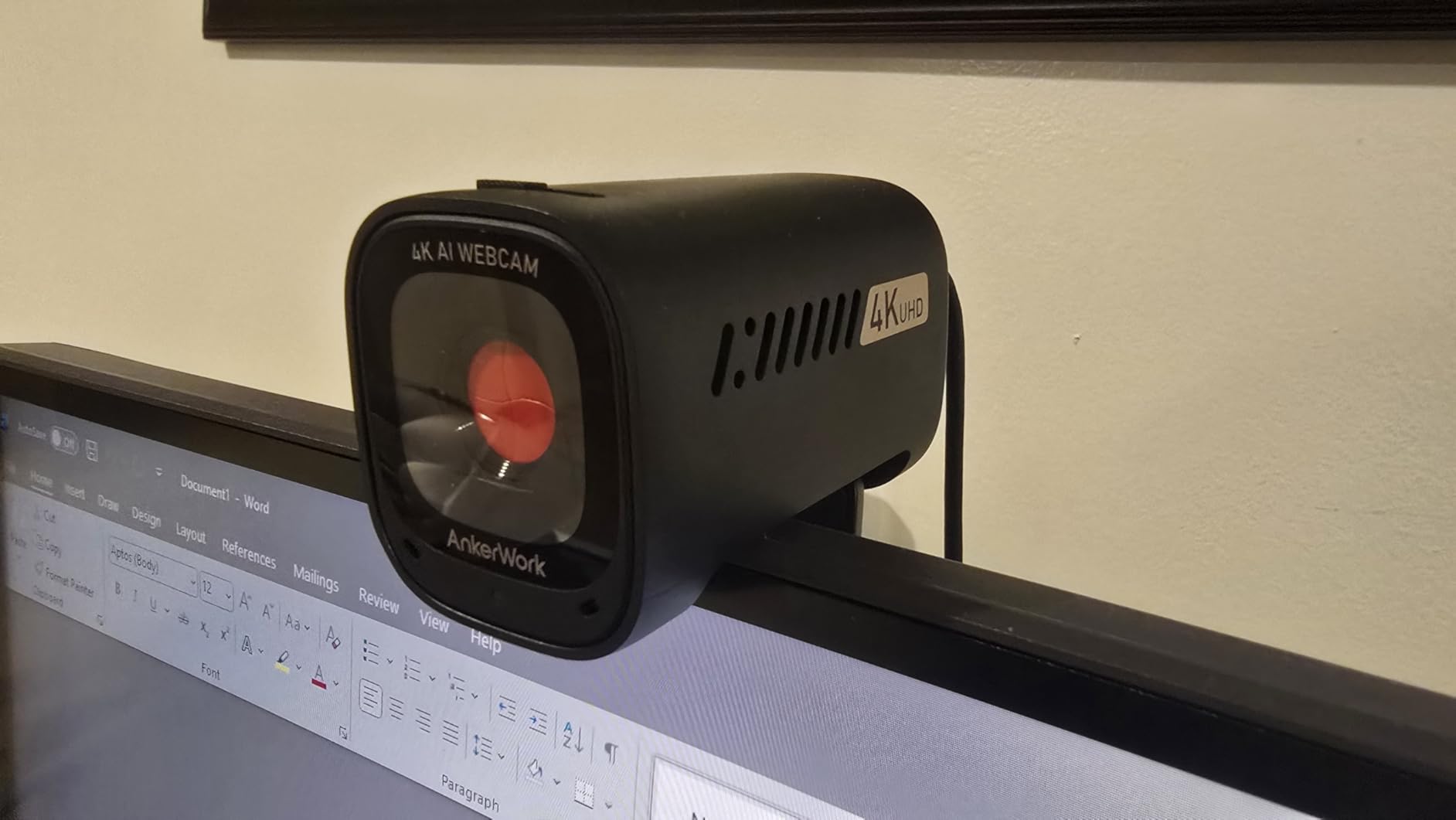 Anker AnkerWork C310 Webcam, 4K Webcam, 12 Megapixel, AI Auto Focus, AI Framing, AI Noise Canceling Mic, Built-in Privacy Cover, and Adjustable FOV, 1080p@60FPS HDR, for Video Calls and Livestreams customer photo 2