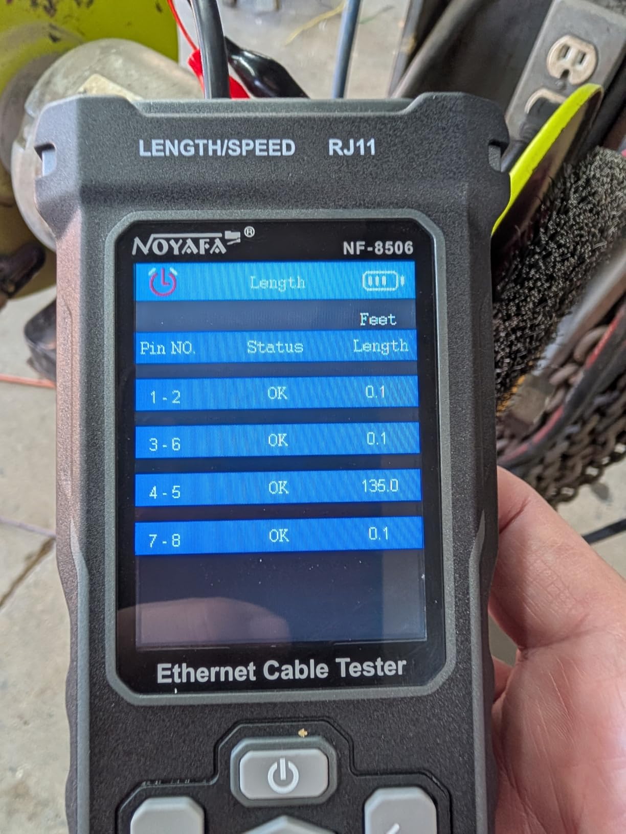 NOYAFA NF-8506 Network Cable Tester with IP Scan, TDR CAT5 CAT6 Ethernet Cable Tester, PoE PingTest, Network Rate Test, Port Flashing, Network Tester Cable Toner for RJ11 RJ45 customer photo 1