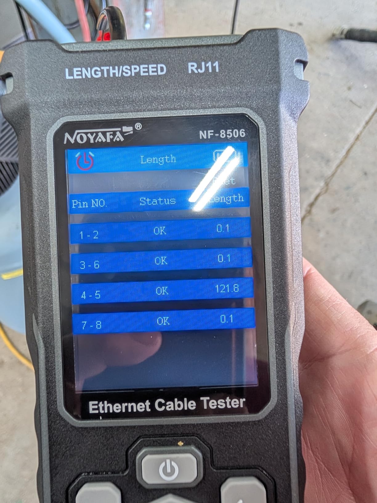 NOYAFA NF-8506 Network Cable Tester with IP Scan, TDR CAT5 CAT6 Ethernet Cable Tester, PoE PingTest, Network Rate Test, Port Flashing, Network Tester Cable Toner for RJ11 RJ45 customer photo 2