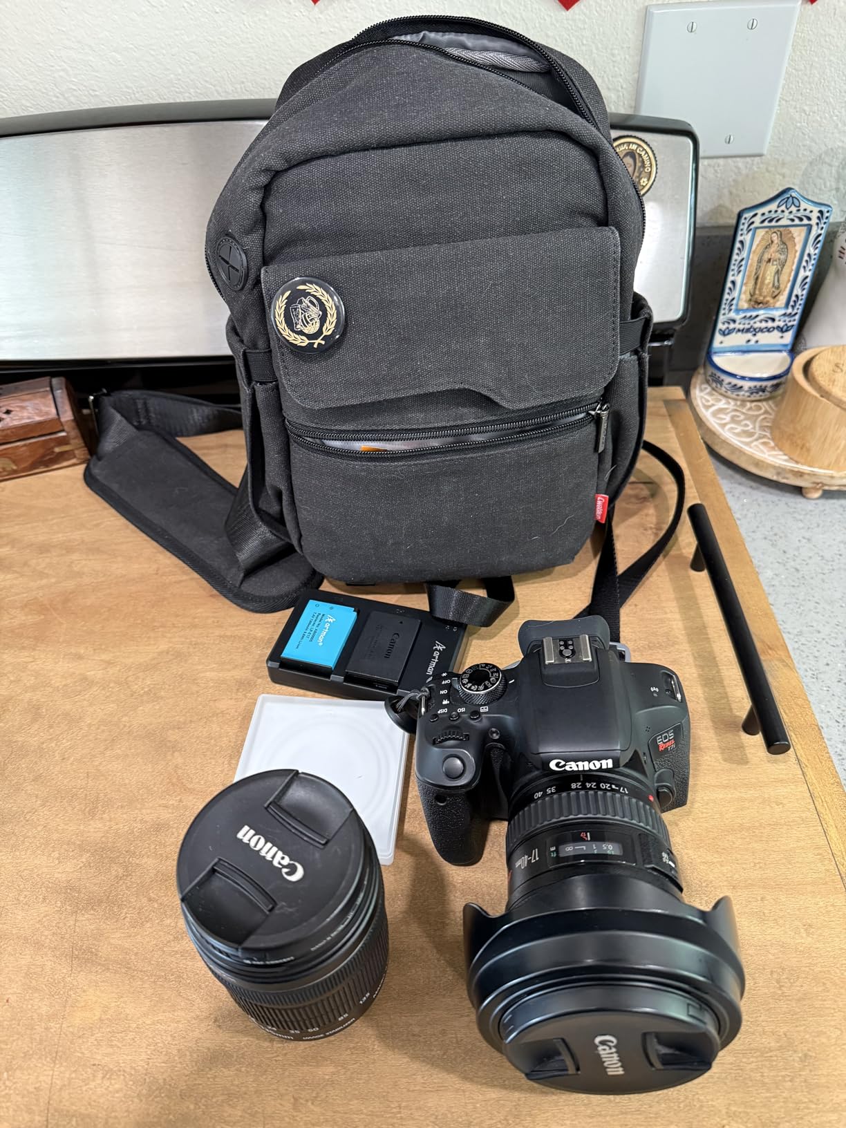 Cwatcun Camera Sling Bag Compact Small Camera Case, Waterproof Canvas Crossbody Camera Bag with Rain Cover, Travel Photography Bag for Canon, Nikon, Sony, Fuji DSLR/SLR/Mirrorless Cameras, Lens customer photo 1