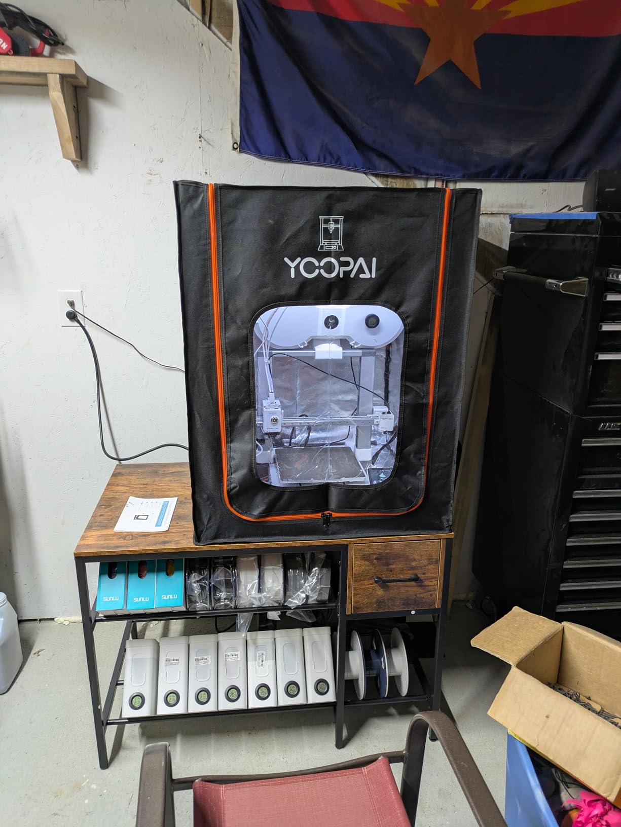 3D Printer Enclosure with LED Light, Fireproof Dustproof Tent Constant Temperature Protective Cover for Ender3 Max Neo/Ender3 S1 Plus/Ender 5/ Pro/Plus/Neptune 4 Plus/CR-10/10S PRO10 Mini/CR-X, Large customer photo 1