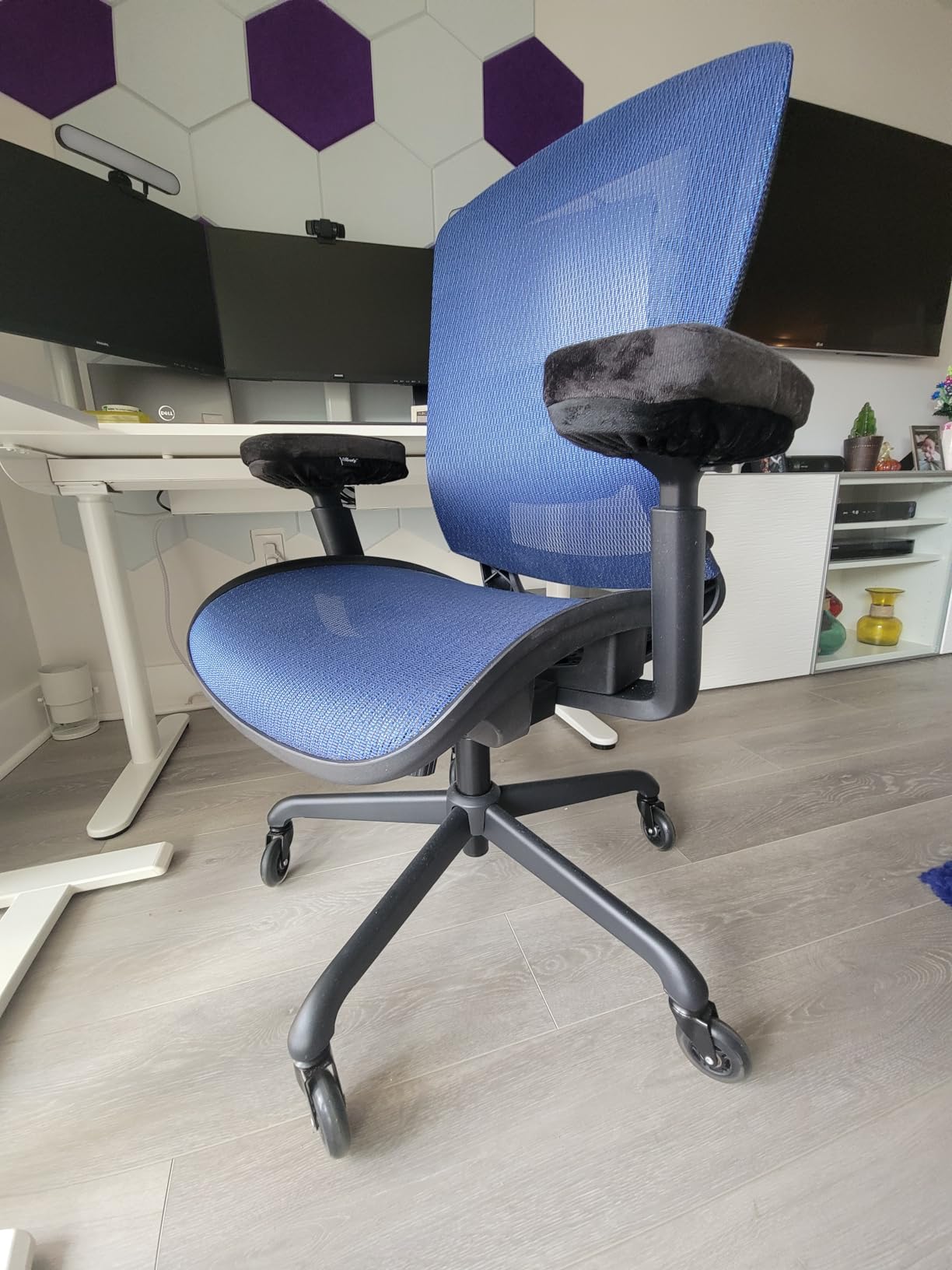 ELABEST Mesh Office Chair, Ergonomic Computer Desk Chair, Sturdy Task Chair with Adjustable Lumbar Support & Armrests, Tilt Function, Comfort Wide Seat customer photo 2