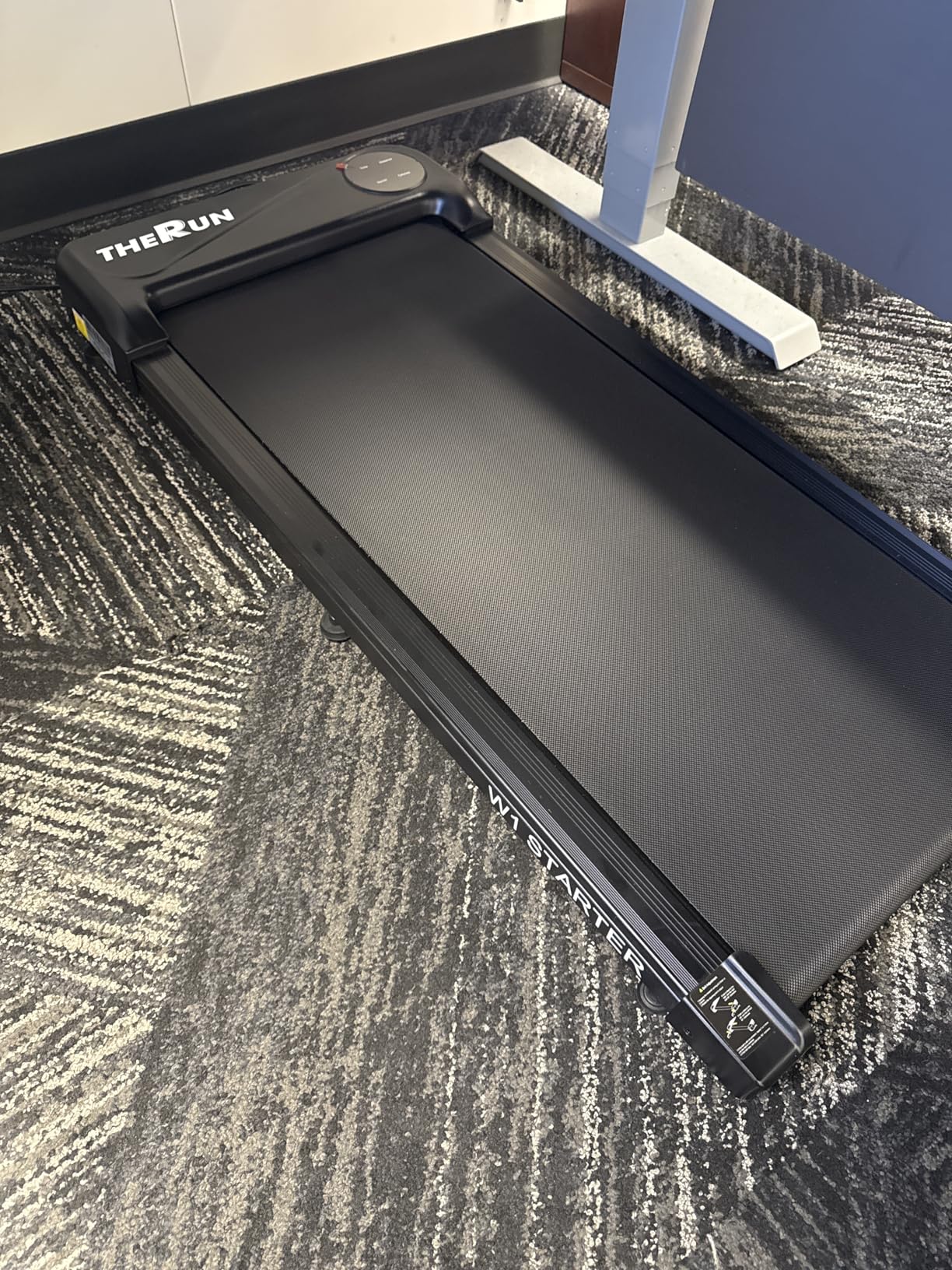 THERUN Walking Pad Treadmill Under Desk, Portable Mini Treadmill for Home/Office, Walking Pad Machine with 2.5HP and 265 lbs Weight Capacity Remote Control LED Display customer photo 1