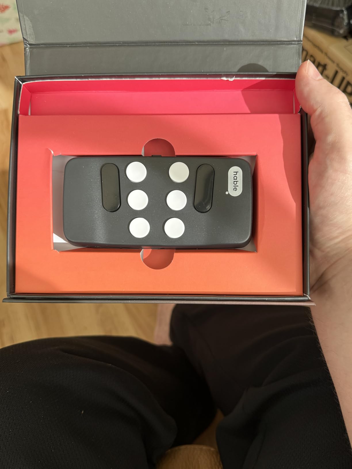 Portable Braille Keyboard for Visually Impaired - Wireless Braille Typing Device for Smartphones and Tablets customer photo 1