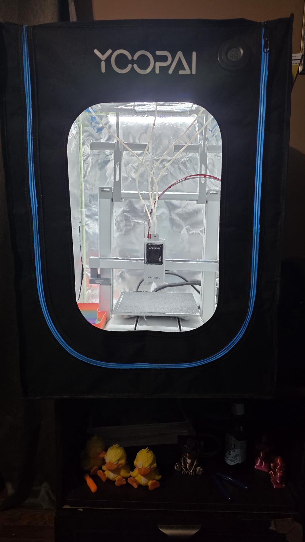 3D Printer Enclosure with Ventilation Kit, LED Light,Thermo-Hygrometer, Premium Fireproof Dustproof Tent Constant Temperature Protective Cover for Creality Ender 3 V3 SE/KE/Ender 3/3 Pro/3V2/3S1/Neo customer photo 2