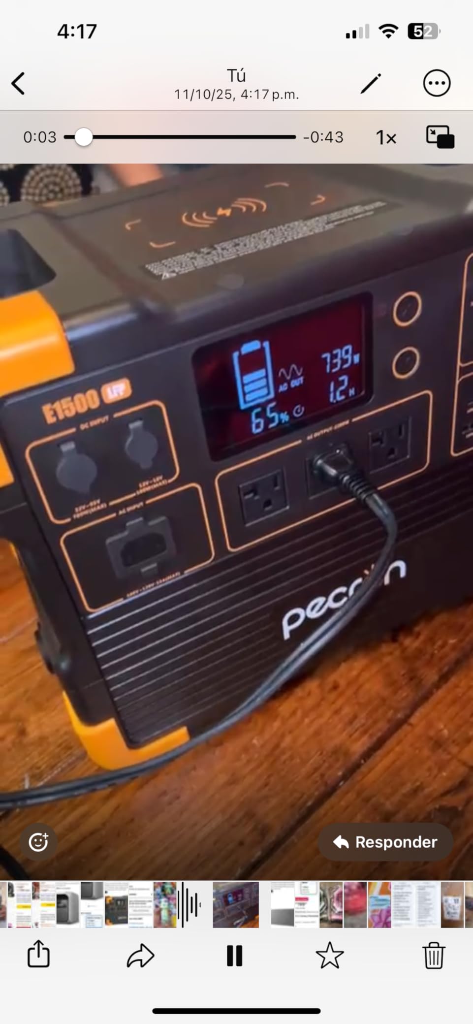 Pecron Portable Power Station E1500LFP Solar Generator 1536Wh, 2200W LiFePO4 Battery Backup, Fast Charging Power Station for Home use, RV, and Outdoor Camping customer photo 2