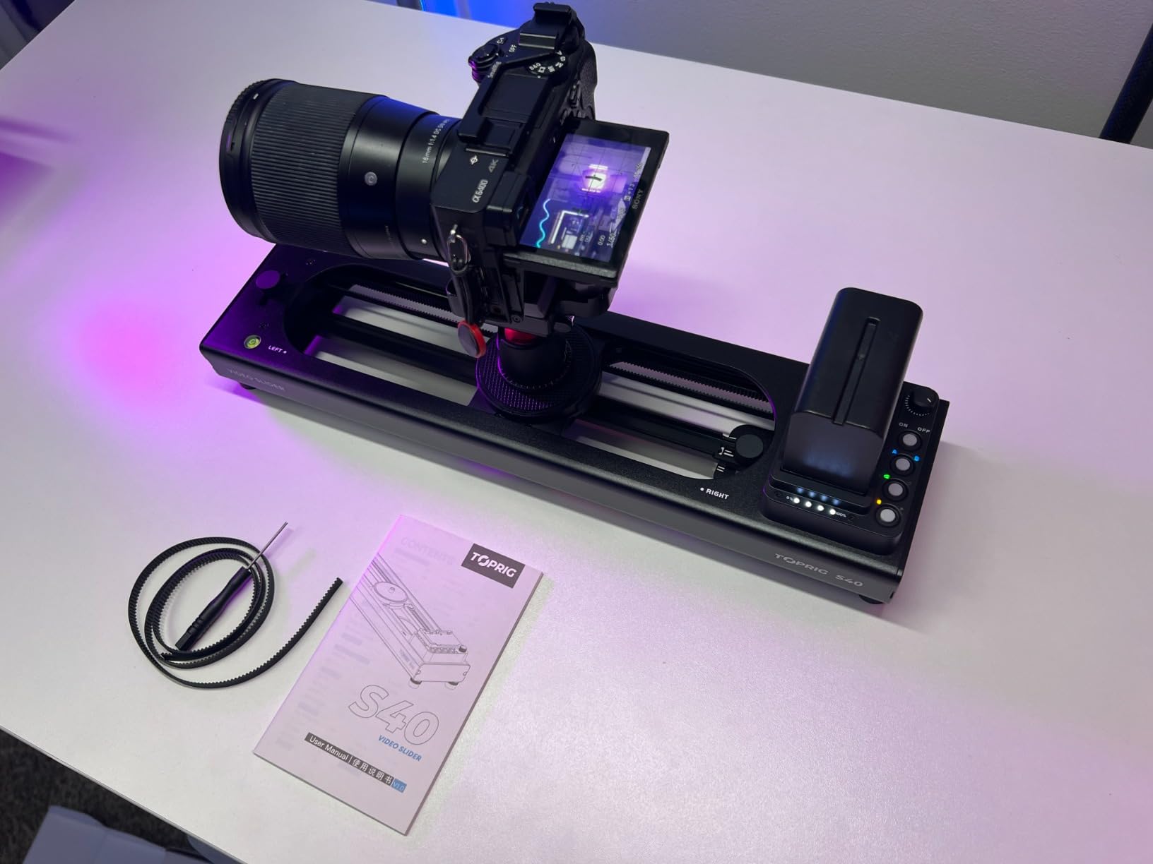 Accsoon Toprig S40 Motorized Camera Slider 40cm/16 App Wireless Control Carbon Fiber Dolly Rail Slider Support IME Lapse Photography customer photo 2