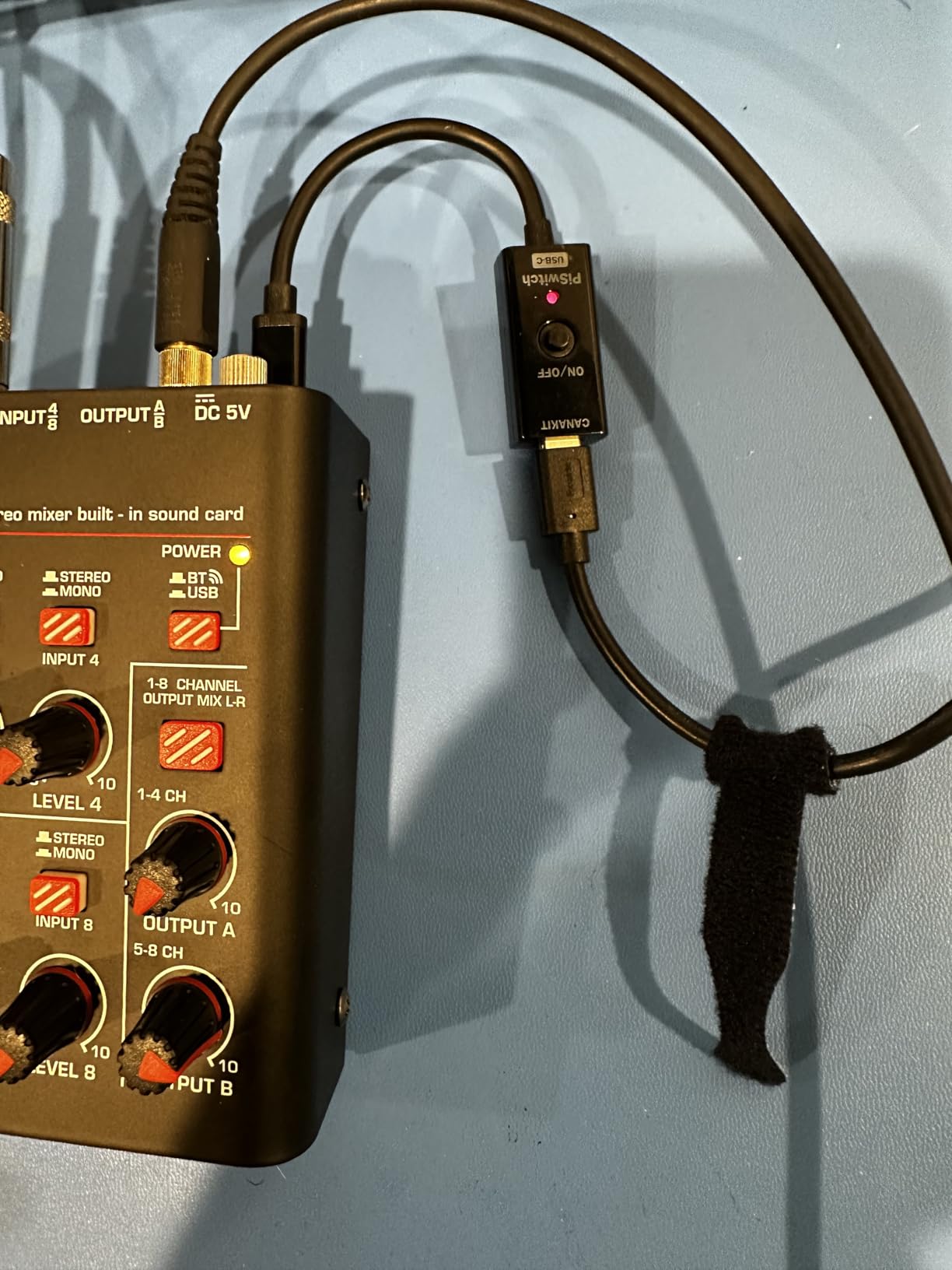 Pyle 4-Channel Bluetooth Mini Line Mixer with USB Audio Interface - 4 Mono/Stereo Switching Inputs | Ultra-low Noise Design with High Headroom | Built-in USB-C Sound Card - PMAX4 customer photo 2