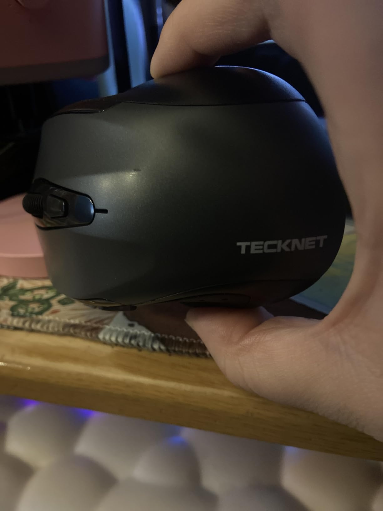 TECKNET Wireless Mouse (BT5.0/3.0 & 2.4G) Rechargeable 4800 DPI Silent USB A & Bluetooth Mouse 6 Buttons, Wide Compatibility - Grey customer photo 1