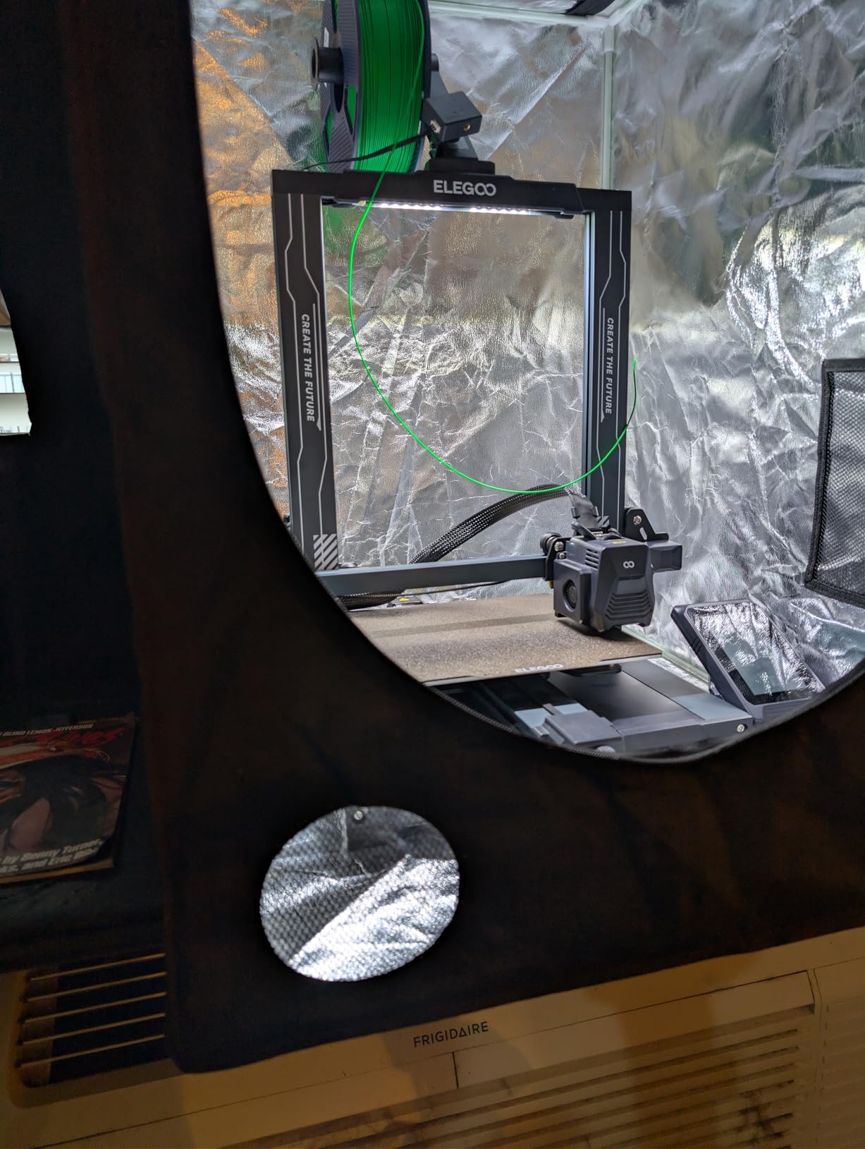 ELEGOO 3D Printer Enclosure, Fireproof and Dustproof 3D Printer Cover Constant Temperature Tent for Neptune 3 Pro/Neptune 4/Neptune 4 Pro/Ender 3/Ender 3 V2/Ender 3 S1/Kobra 2 customer photo 1