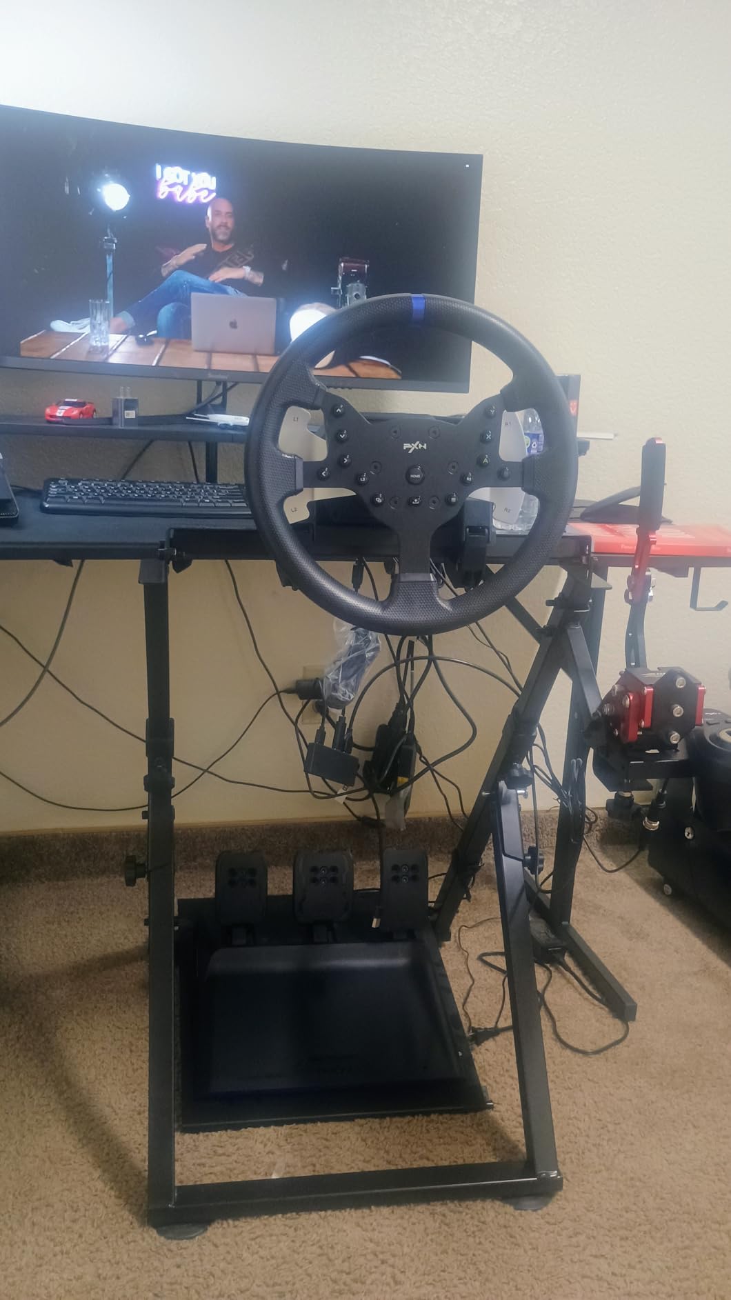 PXN V99 PC Racing Wheel, Real Force Feedback Steering Wheel with Pedals and Shifter, Detachable 270/900 Degree Race Steering Wheel Simulator for PC, Xbox One, Xbox Series X/S, PS4 customer photo 1