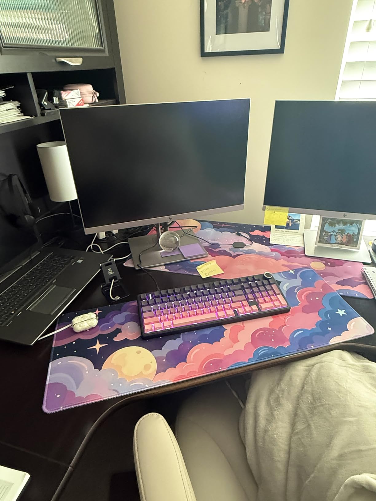 Japanese Desk Mat Riverside Full Moon Desk Pad Black Red Large Mouse Pad Gaming Mousepad Extended XXL Keyboard Pad 31.5 x 15.7 in Laptop Computer Mouse Keyboard Mat for Office Desk Decor customer photo 2