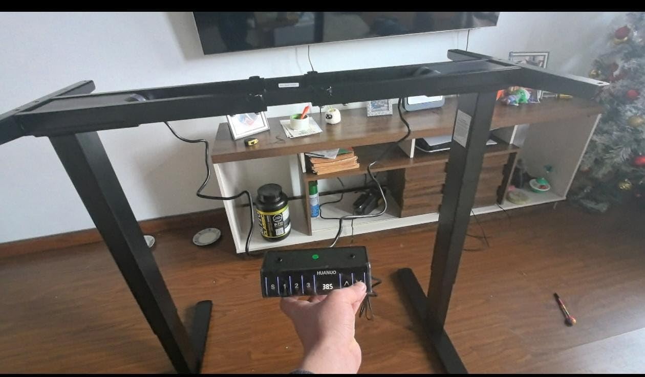 HUANUO Electric Standing Desks Frame with 265 lbs Dual Motor, Thick T-Shaped Desk Legs Made of Automotive Grade Steel, for Max 90