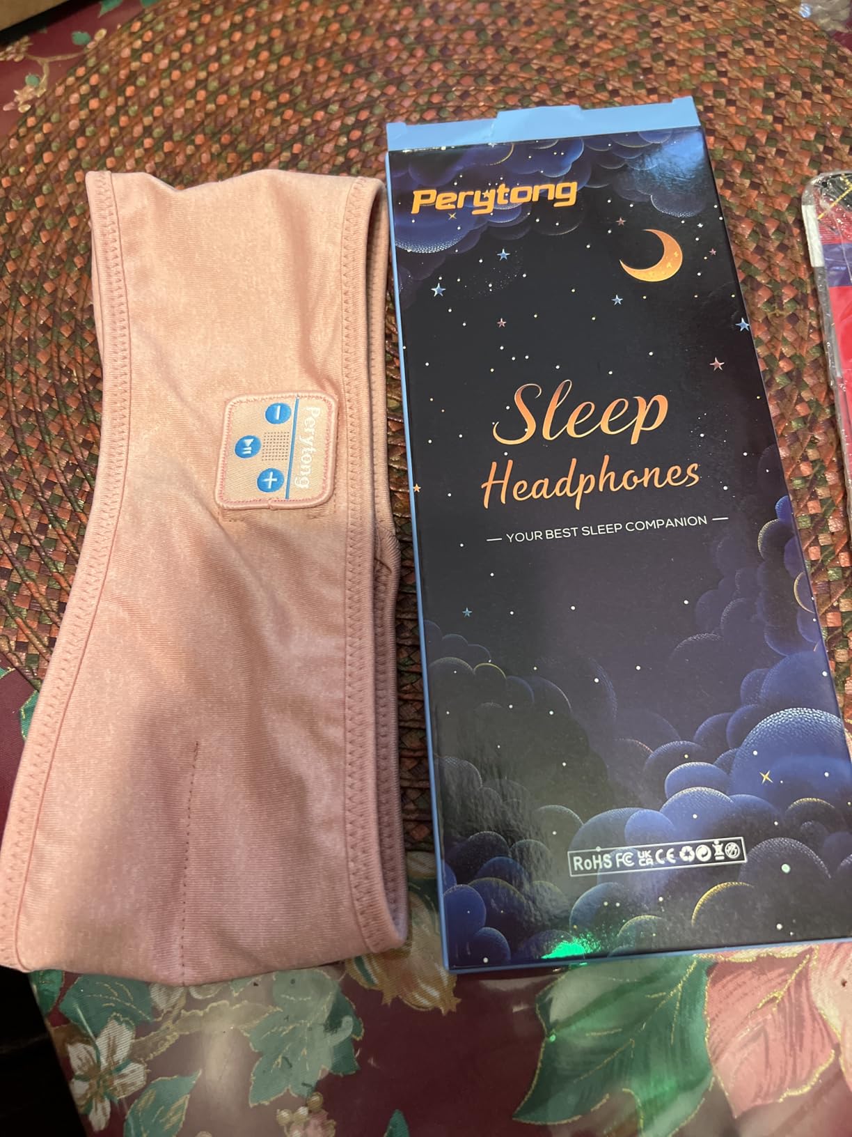 Perytong Sleep Headphones Wireless, Bluetooth Sports Headband Headphones with Ultra-Thin HD Stereo Speakers Perfect for Sleeping,Workout,Jogging,Yoga,Insomnia, Air Travel, Meditation (Brick-Red) customer photo 2