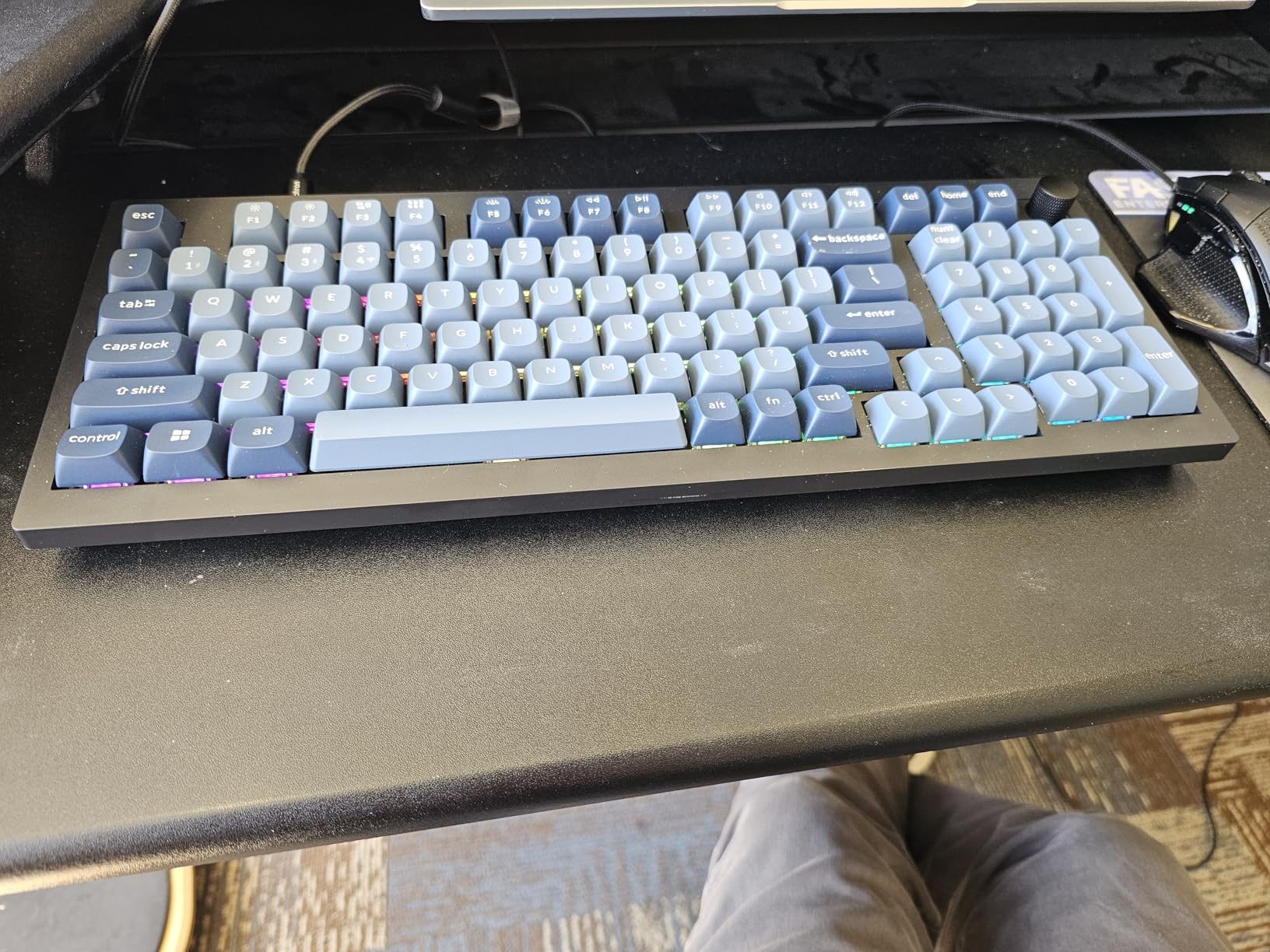 Keychron V5 Max Custom Wireless Mechanical Gaming Keyboard with Number Pad, 96% Layout QMK/VIA 2.4 GHz/Bluetooth 5.1/Wired, RGB Backlit Hot-Swappable Gateron Brown Switch for Mac Windows Linux customer photo 1