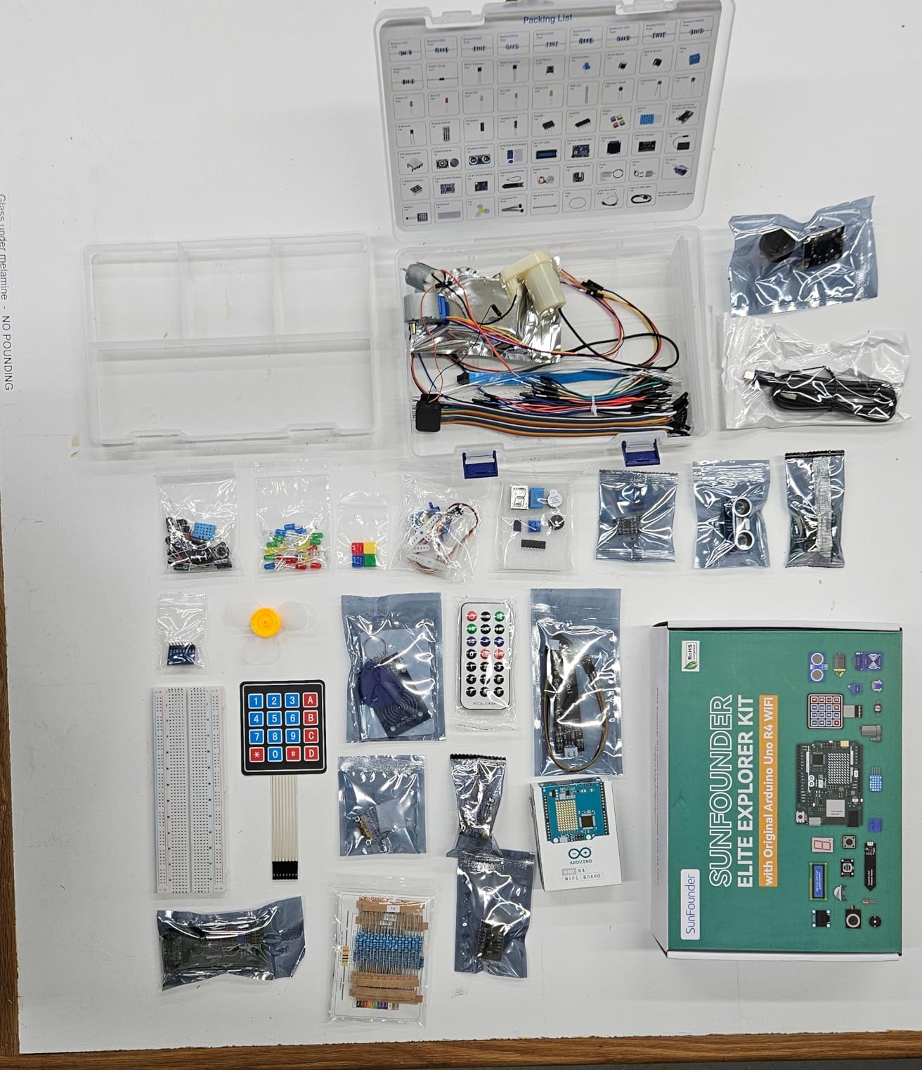 Elite Explorer Kit with Original Arduino Uno R4 WiFi, RoHS Compliant, Bluetooth IoT ESP32 IIC LCD1602 OLED, Super Starter Kit, Online Tutorials & Video Courses for Beginners & Engineers customer photo 1