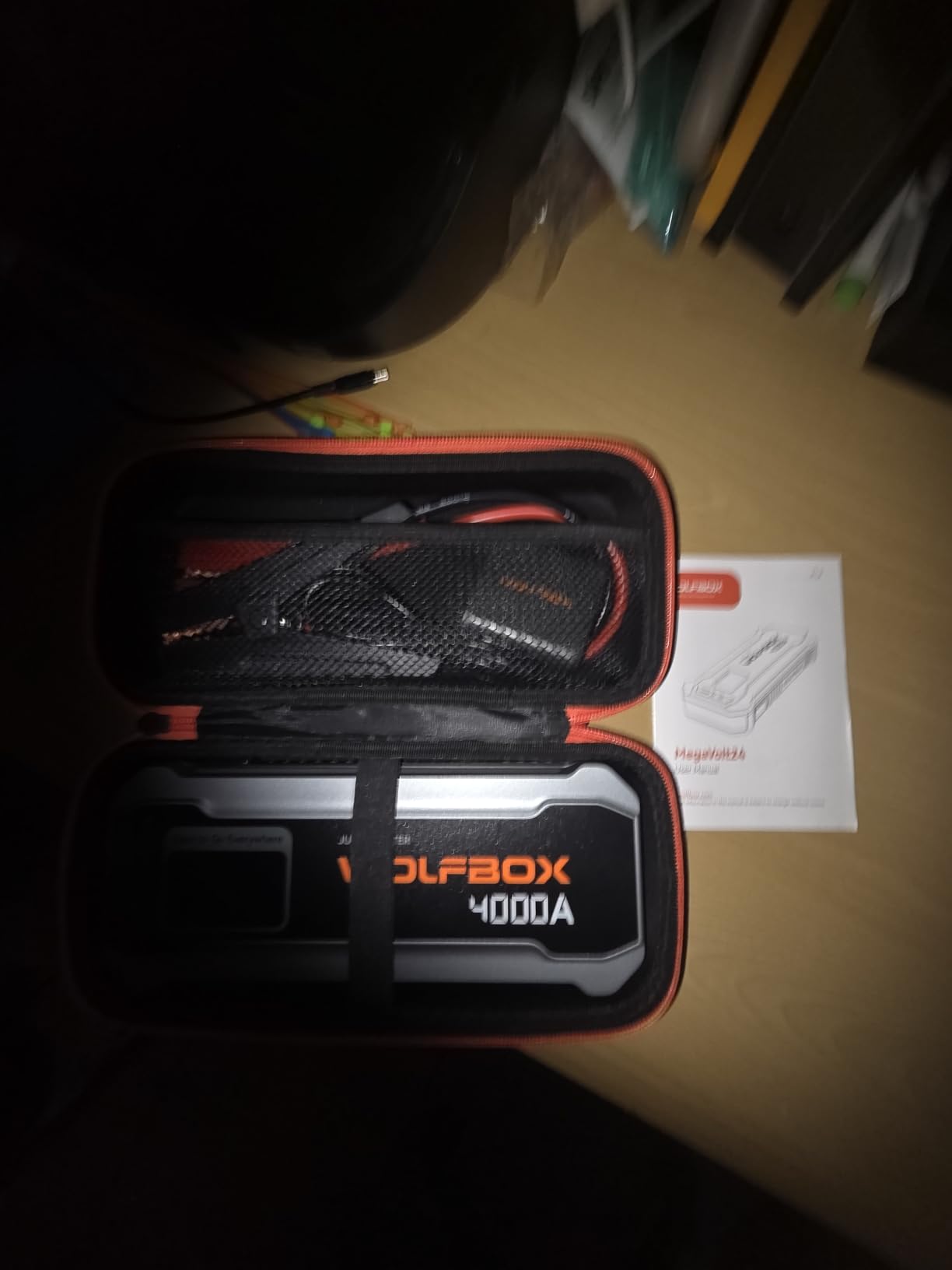 WOLFBOX 4000A Jump Starter, 12V Car Battery Jumper Starter Portable with 65W Quick Charger, 88.8Wh Booster Jump Box customer photo 2