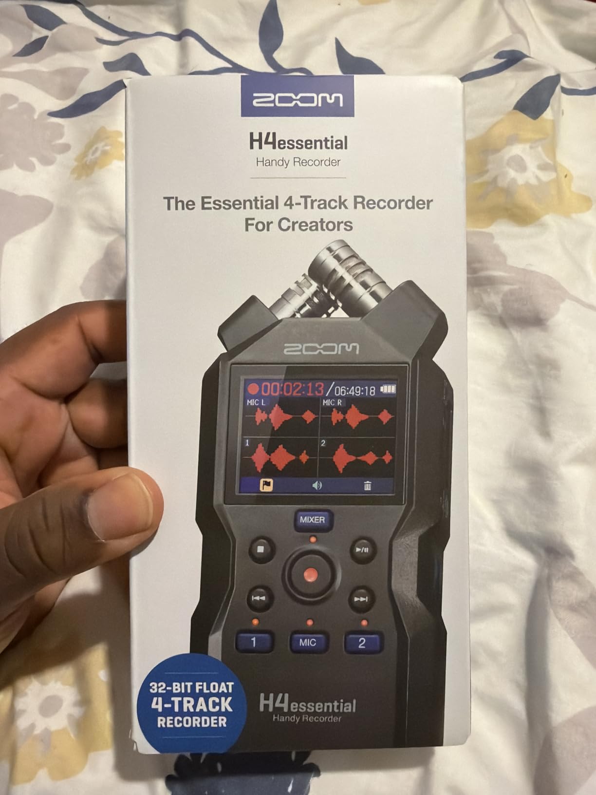 Zoom H4 Essential Handheld Recorder for Musicians, Podcasters & Filmmakers with Stereo Microphones, 2 XLR/TRS Inputs, 4 Tracks of 32-Bit Float Recording, & USB Audio Interface customer photo 1