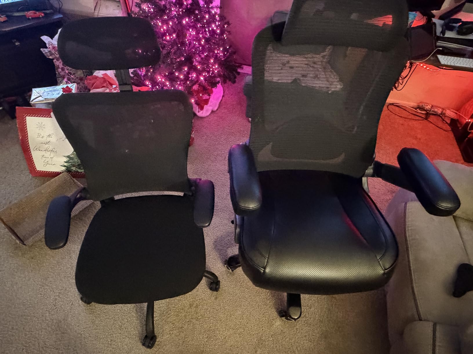 600lbs Big and Tall Office Chair- Heavy Duty Executive Computer Chair with 3D Flip Arms Large Wheels, Ergonomic Mesh High Back Desk Chair, Extra Wide Seat Adjustable Lumbar Support&Headrest customer photo 1