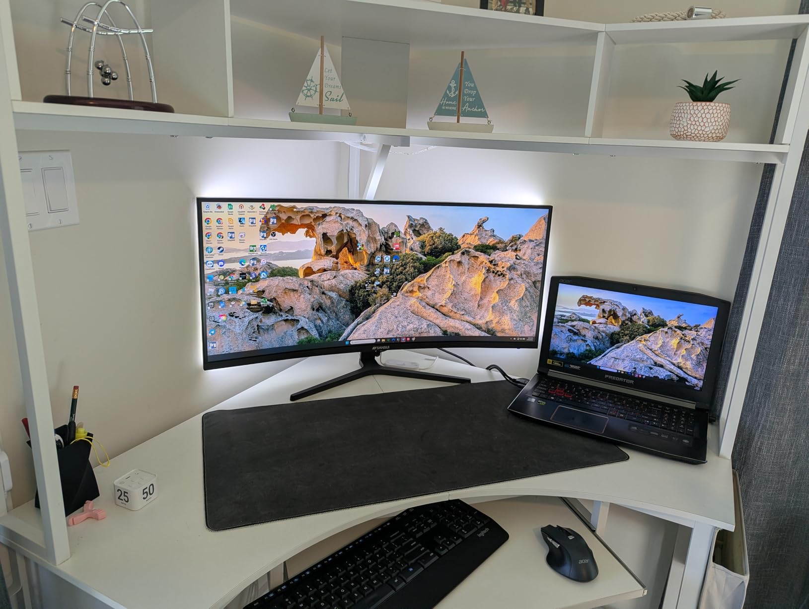 SANSUI 34-Inch Curved Gaming Monitor UWQHD 3440 x 1440 Up to 165Hz Curved 1500R - PIP/PBP, 1ms(MPRT), HDR, 300nits, sRGB 125%, DCI-P3 95%, FreeSync, HDMIx2, DP1.4(Cable Included) customer photo 1