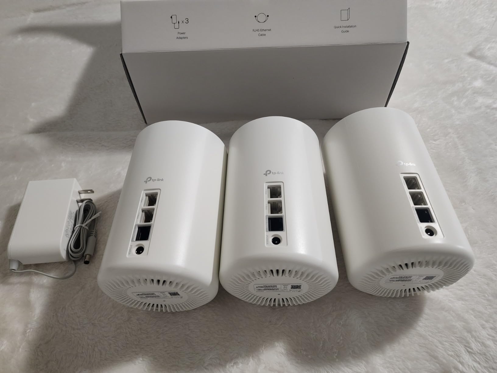 TP-Link Deco XE70 Pro AXE4900 Tri-Band WiFi 6E Mesh WiFi System - 2.5G WAN/LAN Ports, 4.9 Gbps Wi-Fi, 7,200 Sq. Ft Coverage, Connect up to 200 Devices, 6 GHz Band, 3-Pack customer photo 1