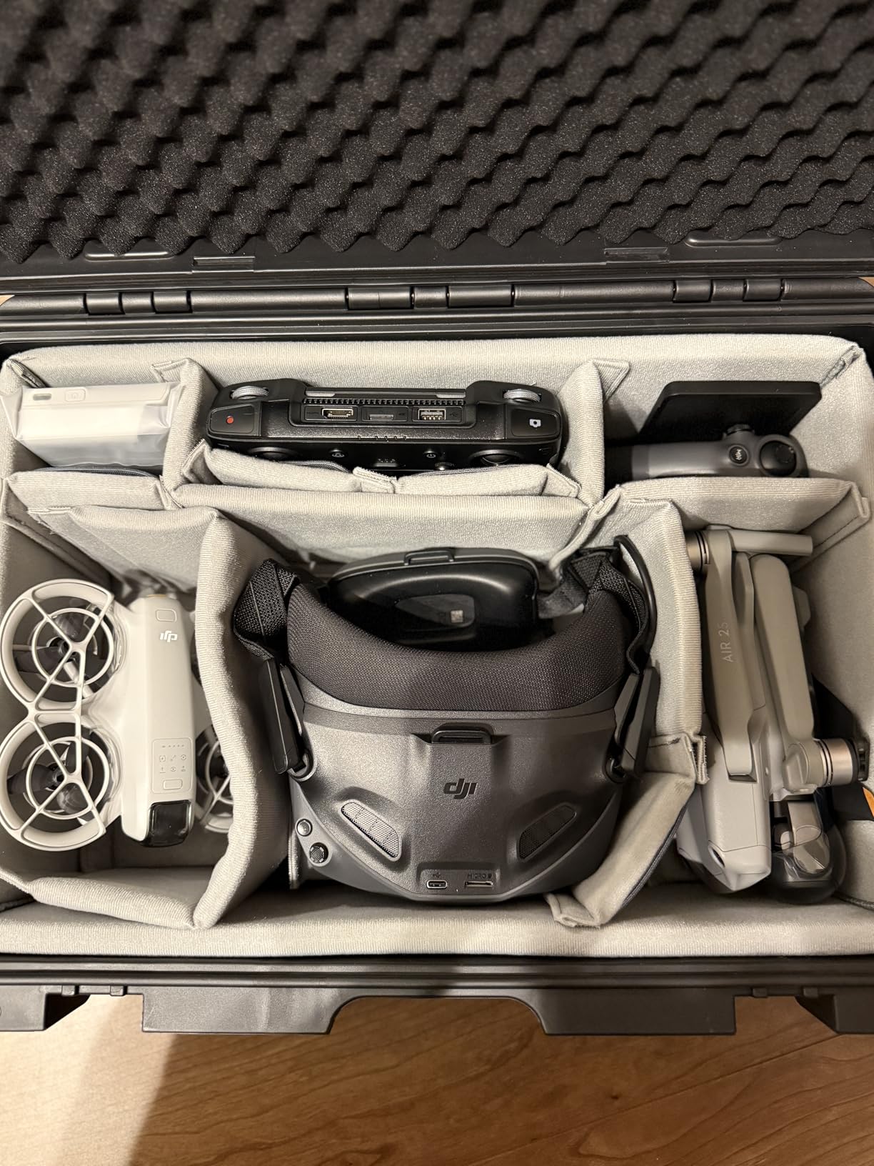 Lykus PVC1 Waterproof Hard Case with Padded Dividers for Cameras, Lenses, Dual DJI Mavic/Air/Mini drones [CASE ONLY] customer photo 1