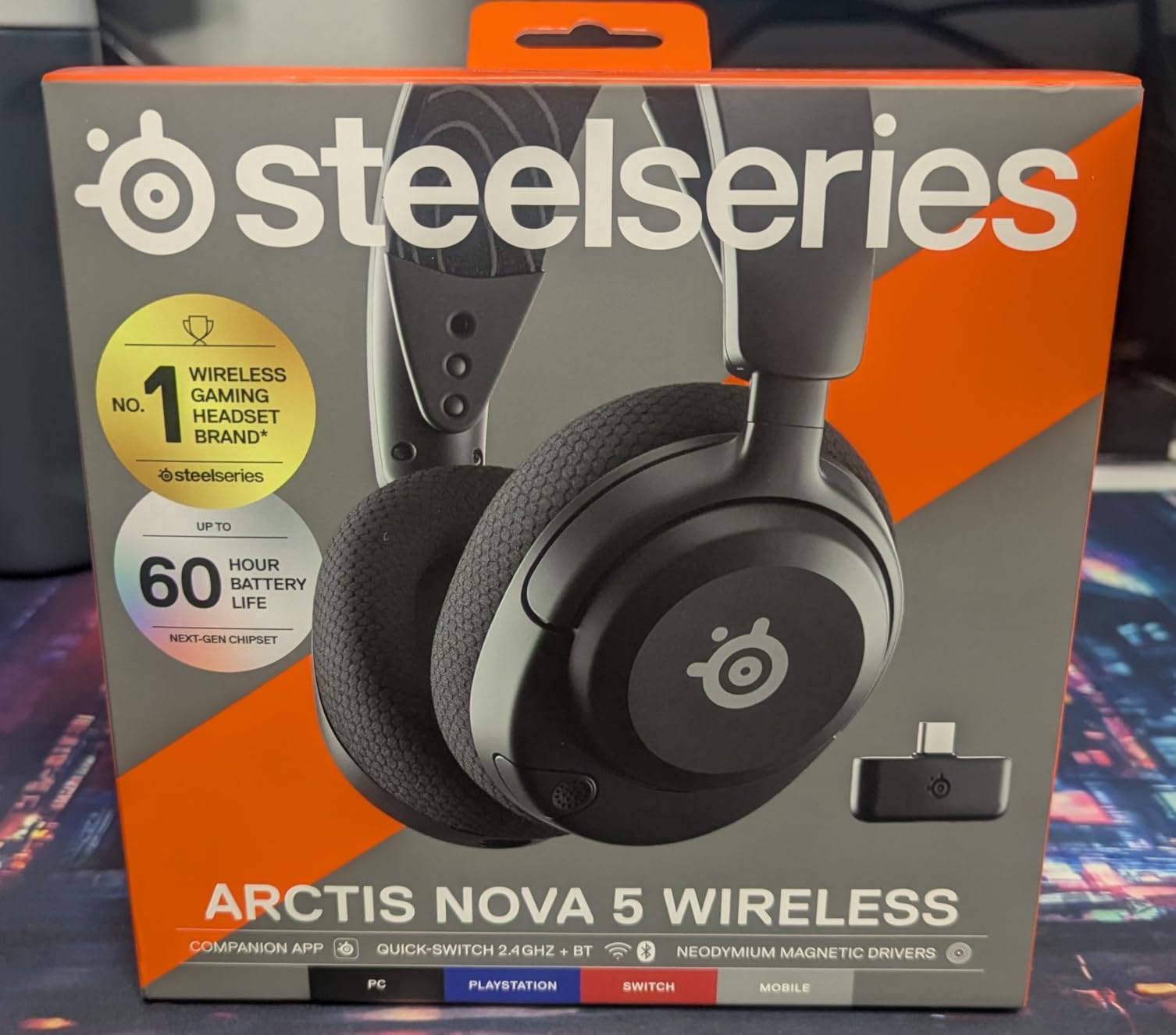 SteelSeries Arctis Nova 5 Wireless Multi-System Gaming Headset - Neodymium Magnetic Drivers - 100+ Audio Presets - 60 HR Battery - 2.4GHz or BT - ClearCast Gen2.X Mic - PC, PS5, PS4, Switch, Mobile customer photo 2