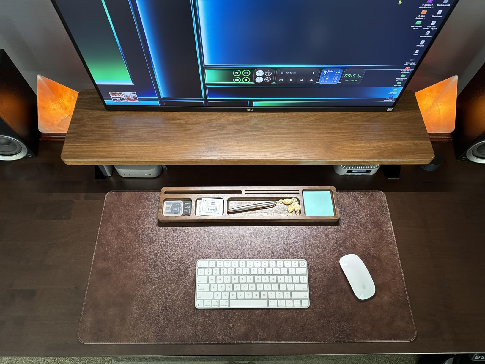 YSAGi Genuine Leather Desk Mat, 31.5