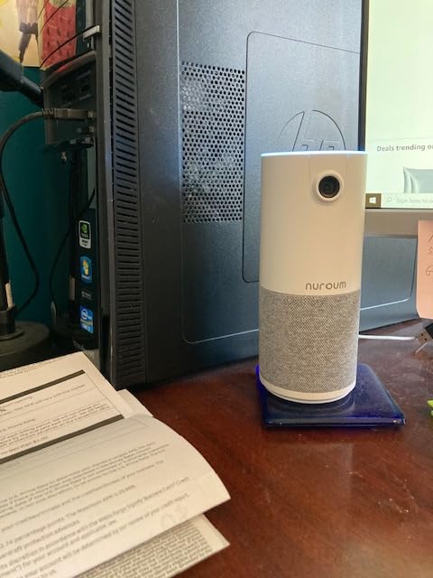NUROUM C10(2nd Gen) 1080P Conference Webcam with Microphone Speaker, Portable All in One Computer Camera for Video Conference, AI Noise Cancellation & AGC, USB Plug&Play for PC/Desktop Zoom/Teams customer photo 1