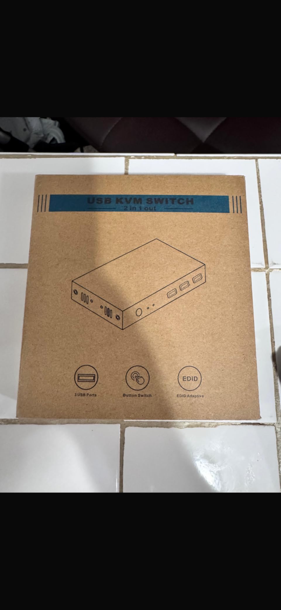 USB 3.0 HDMI KVM Switch 1 Monitors 2 Computers, 4K@60Hz KVM Switches for 2 Computers Sharing Monitor Keyboard Mouse Hard Drives Printer, with EDID Adaptive, 2USB Cable and Controller -S7232H customer photo 2