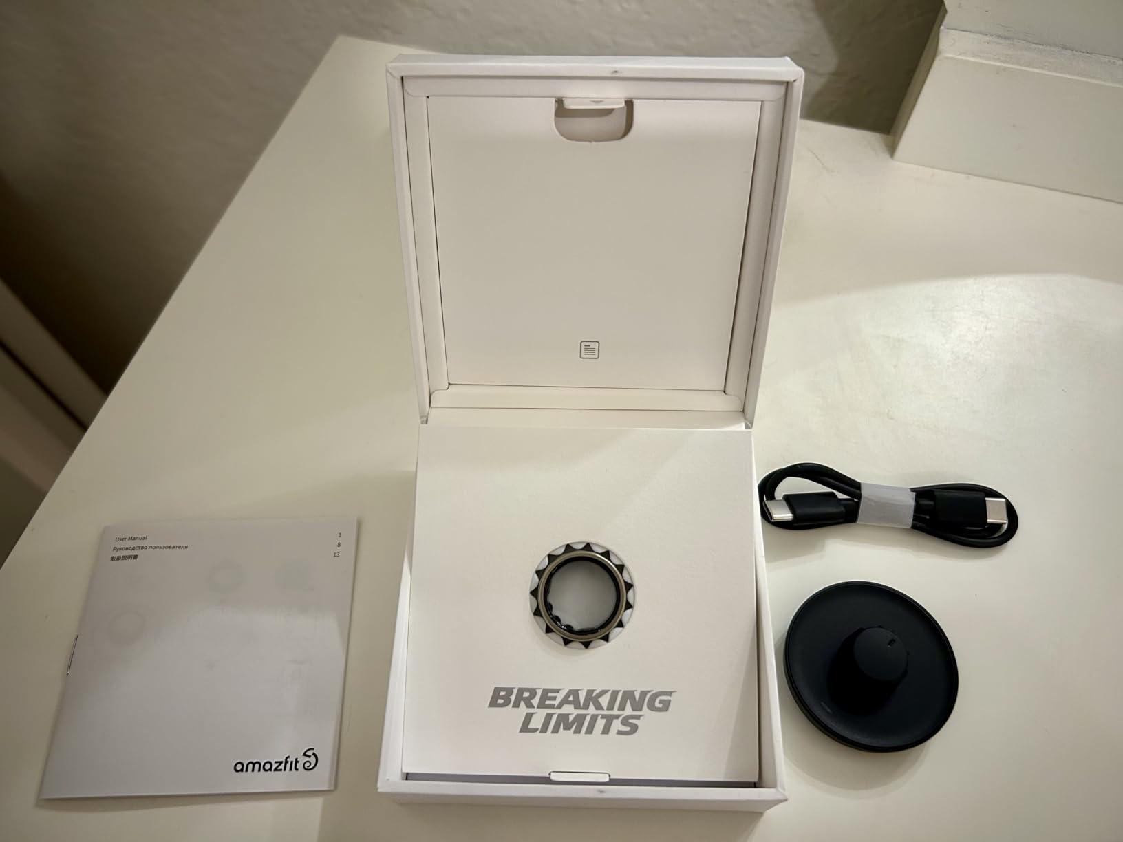 Amazfit Helio Smart Ring Health Tracker, Fitness Tracker Ring, No Subscription, Monitors Sleep, Heart Rate & Stress, Titanium Alloy, Fast 1.4-Hr Charging, Water-Resistant customer photo 1