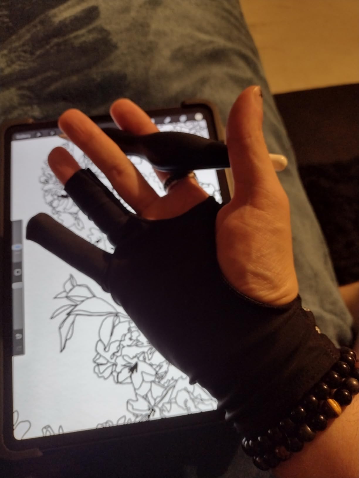 Artist Glove for iPad, Drawing Tablet, Sketching // Two & Three Finger Tap // Right or Left Hand customer photo 2