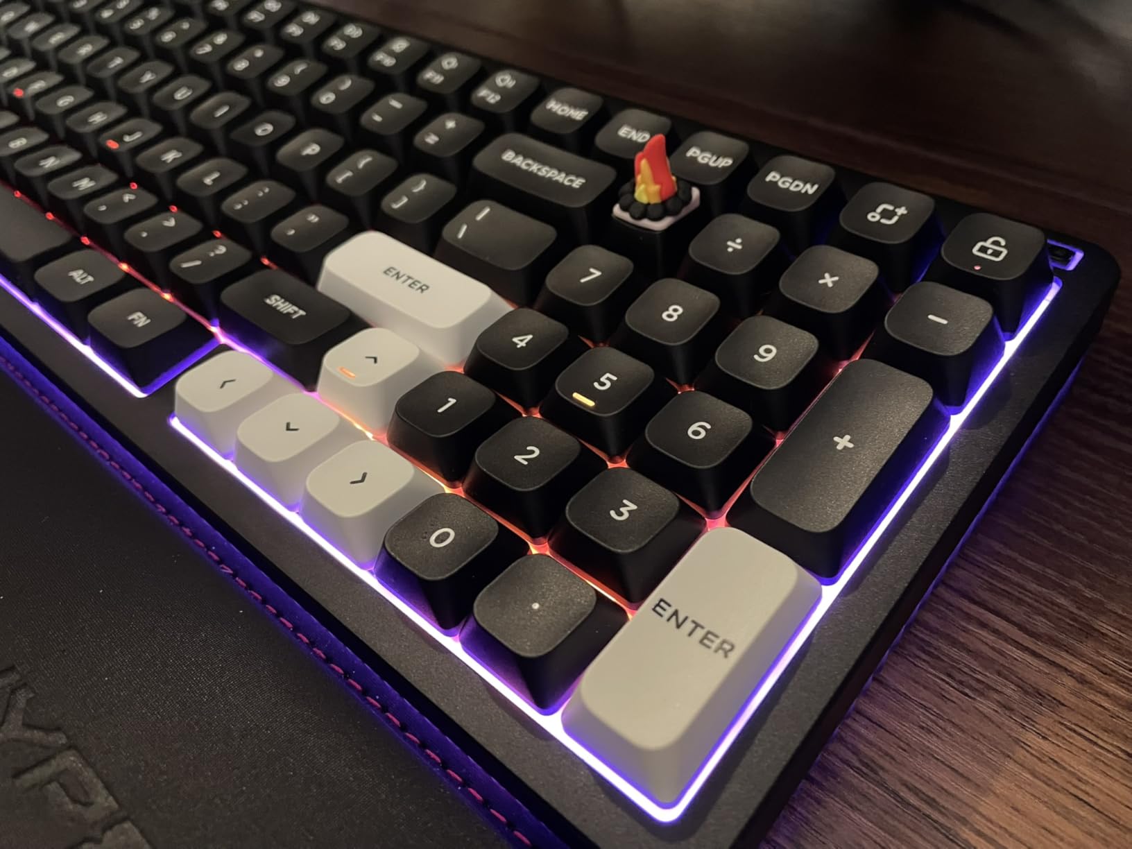 NuPhy Halo96 V2 Wireless Mechanical Gaming Keyboard, Gasket Structure, 96% Hot Swappable, 99 Keys RGB Backlit, Bluetooth/USB-C/2.4GHz, Raspberry Switches (46gf), Green customer photo 2