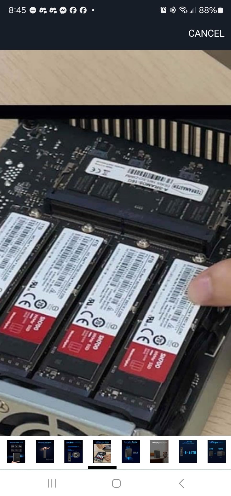 TERRAMASTER F8 SSD Plus NAS - 8Bay All SSD NAS Storage Core i3 8-Core 8-Thread CPU, 16GB DDR5 RAM, 10GbE Port, Palm-Sized Network Attached Storage Peak Performance (Diskless) customer photo 1