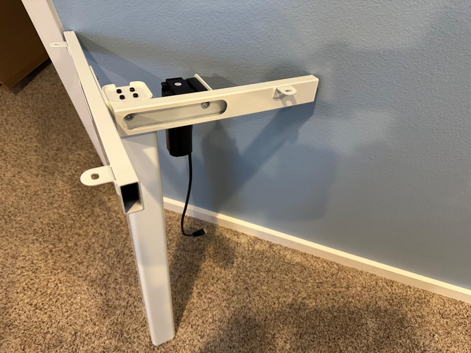 Claiks L Shaped Standing Desk Adjustable Height, Dual Motor Electric Corner Standing Desk, 63x55 inch with Bamboo customer photo 2